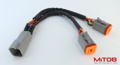 DT 6 Way Connector Plug Splitter Wire Harness 1 Male to 2 Female DT 6 Pin 1-2 SplitterCable 1ft/30cm