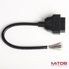 30CM 60CM 1M OBDII 16Pin female to open end cable ELM327 extension wire OBD2 Cable