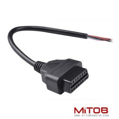 30CM 60CM 1M OBDII 16Pin female to open end cable ELM327 extension wire OBD2 Cable