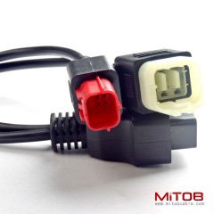 OBD 16pin one to two adapter cable OBDll to 4pin and 6pin motorcycle diagnostic cable