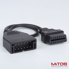 40cm GM 12pin to OBD2 16Pin cable universal 12 pin to 16 pin cable