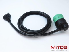 Green 9pin J1939 to 10pin Cable for PT30 ELD Logbook Compliant ECM w/DOT, Compatible with Most Trucks Freighliner & Kenworth, etc