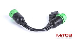 SAE J1939 Type 2 Male to Female to OBD2 Female Port Splitter Cable