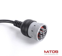 9pin J1939 Male and 6pin J1708 Male to OBD2 Female Port Splitter Y Cable