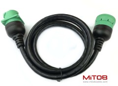 6ft/1.8m J1939 Full 9pin 20AWG Copper Male to Female PVC Extension Cable for Automotive Use for Truck Code Readers