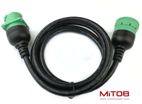 6ft/1.8m J1939 Full 9pin 20AWG Copper Male to Female PVC Extension Cable for Automotive Use for Truck Code Readers