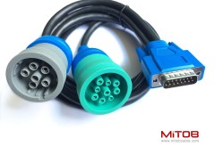 DB15 to 9pin J1939 and 6pin J1708 Splitter Y Cable for USB Link1