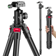 YS-254 Photography Aluminum Travel Tripods Monopod with Ball Head Digital Camera Tripod