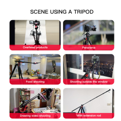 Manbily MPT-284 Aluminium tripod Multifunction Horizontal Center Column Camera Tripod with tripod ball head for DSLR