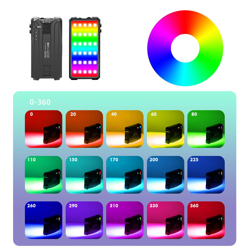 Manbily MFL-02 Camera Fill Light Camera Lights Camera Shooting Vlogging Photography RGB Video Light