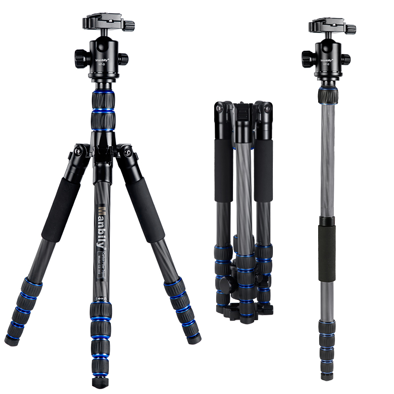 Manbily CZ-302 Carbon Fiber Professional Digital Tripod Travel Tripod Monopod For DSLR Camera