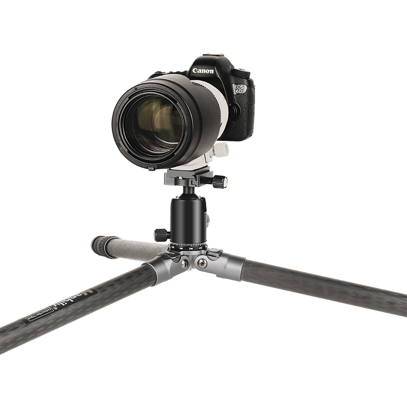 Manbily WZ-284C Professional No Center Column Camera Carbon Fiber Tripod Travel Photo DSLR Camera Tripod