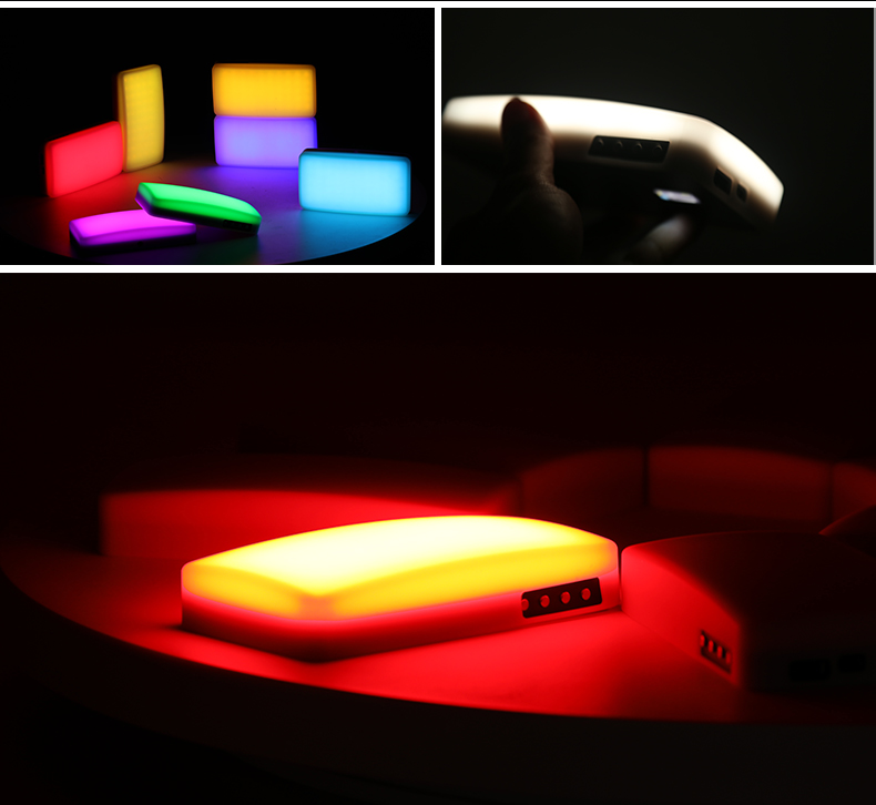 Manbily MFL-08 Rechargeable LED Video Camera Lighting Mini Pocket RGB Photography Light