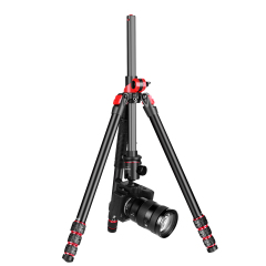 Manbily FPT-284 Aluminium tripod Horizontal Center Column Camera Tripod, with Ball Head Tripod Stand for DSLR