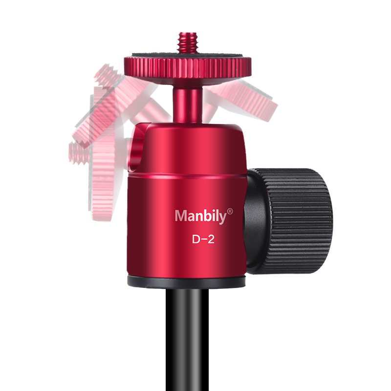 Manbily Portable Mini Tripod with Ballhead Tabletop Stand for Mini Projector Compact Cameras DSLR or Other 1/4" Screws Interface Device