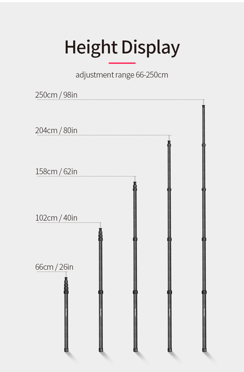 Manbily Carbon Tents Rod Telescoping Tarp Poles Adjustable Rods for Round Pad Screen House Bubble Tent Vendor Booth