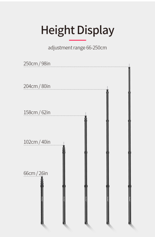 Manbily Outdoor Aluminium Alloy 5-Section Camping Tent Awning Support Rod Canopy Pole Outdoor Camping Hiking Tents Accessories