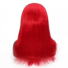 Red Customzied Lace Front Wig