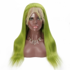 Green Customzied Lace Front Wig