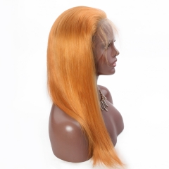 Orange Customzied Lace Front Wig