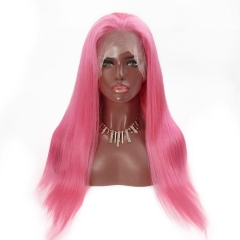 Pink Customzied Lace Front Wig