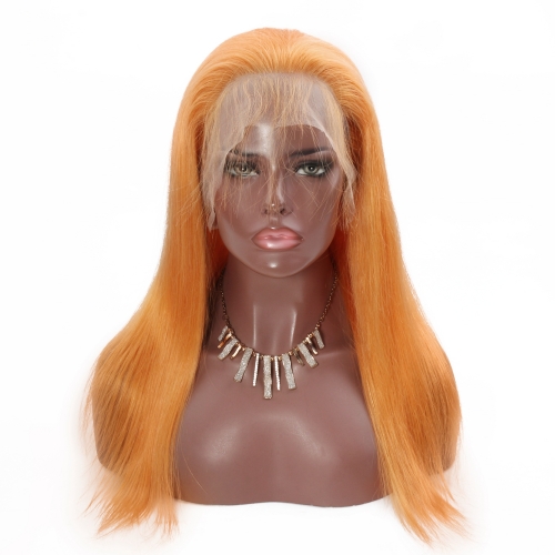 Orange Customzied Lace Front Wig