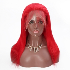 Red Customzied Lace Front Wig