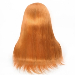 Orange Customzied Lace Front Wig