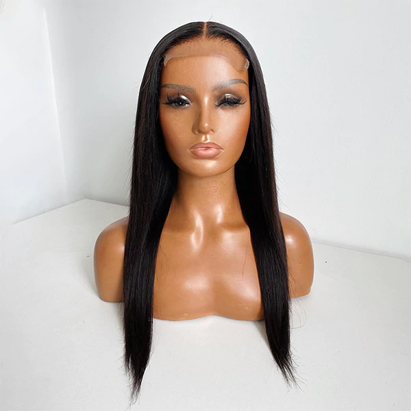 SILKY STRAIGHT 5X5 UNDETECTABLE INVISIBLE LACE GLUELESS CLOSURE LACE WIG | REAL HD LACE