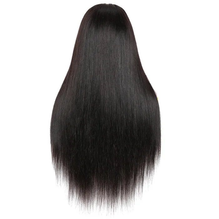 5x5 HD Lace Closure Wigs Virgin Straight Wig Pre Plucked Natural Black Human Hair Wigs