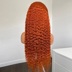 Orange Wig Lace Front Human Hair For Black Women