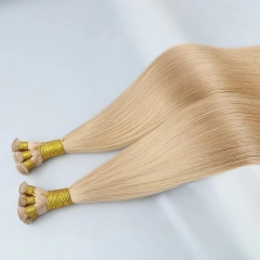 Hand Tied Weft Hair Extensions Double Drawn For Women Hair Wig