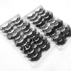 10 Pairs Fluffy Mink Lashes Tray Set Collection For Make Up eyelash Wispy Eyelashes