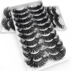 10 Pairs Fluffy Mink Lashes Tray Set Collection For Make Up eyelash Wispy Eyelashes