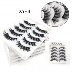 Natural Look Fluffy Mink False Lashes, 5 Pairs Pack, Wispy Long Thick Faux Mink Handmade Lashes