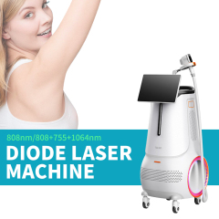 Vertical Three Wavelength 755nm/808nm/1064nm Diode Laser hair removal machine (Single handle)