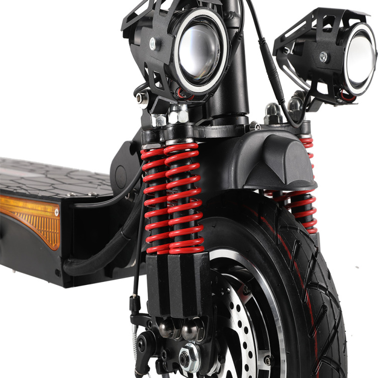 1000W 60KM Range Electric Scooter with 10 Inch Off-Road Tire