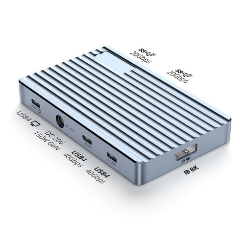 6-in-1 USB4 HUB 40Gbps USB C Docking Station Using RTS5490 chip