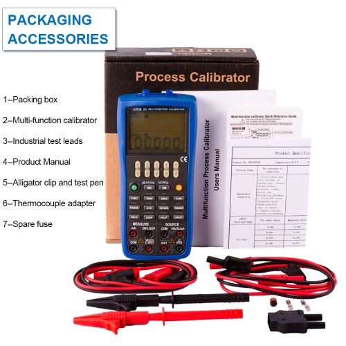 Victor 24 25 Multifunction Calibrator Process Instrumentation DCV TC High Precision 0.02% Backlight Thermocouple Loop RTD Process Multimeter