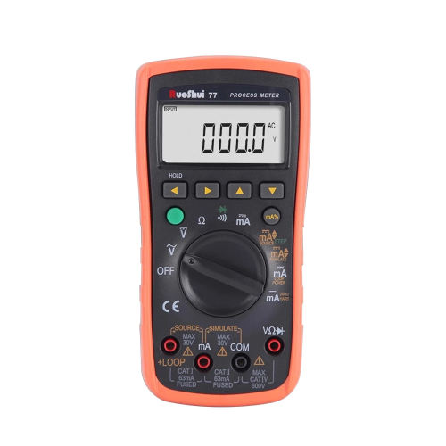 RuoShui 77 Process Meter Signal source digital multimeter Loop Supply Simulate Transmitter Ohms Diode output process Calibrator