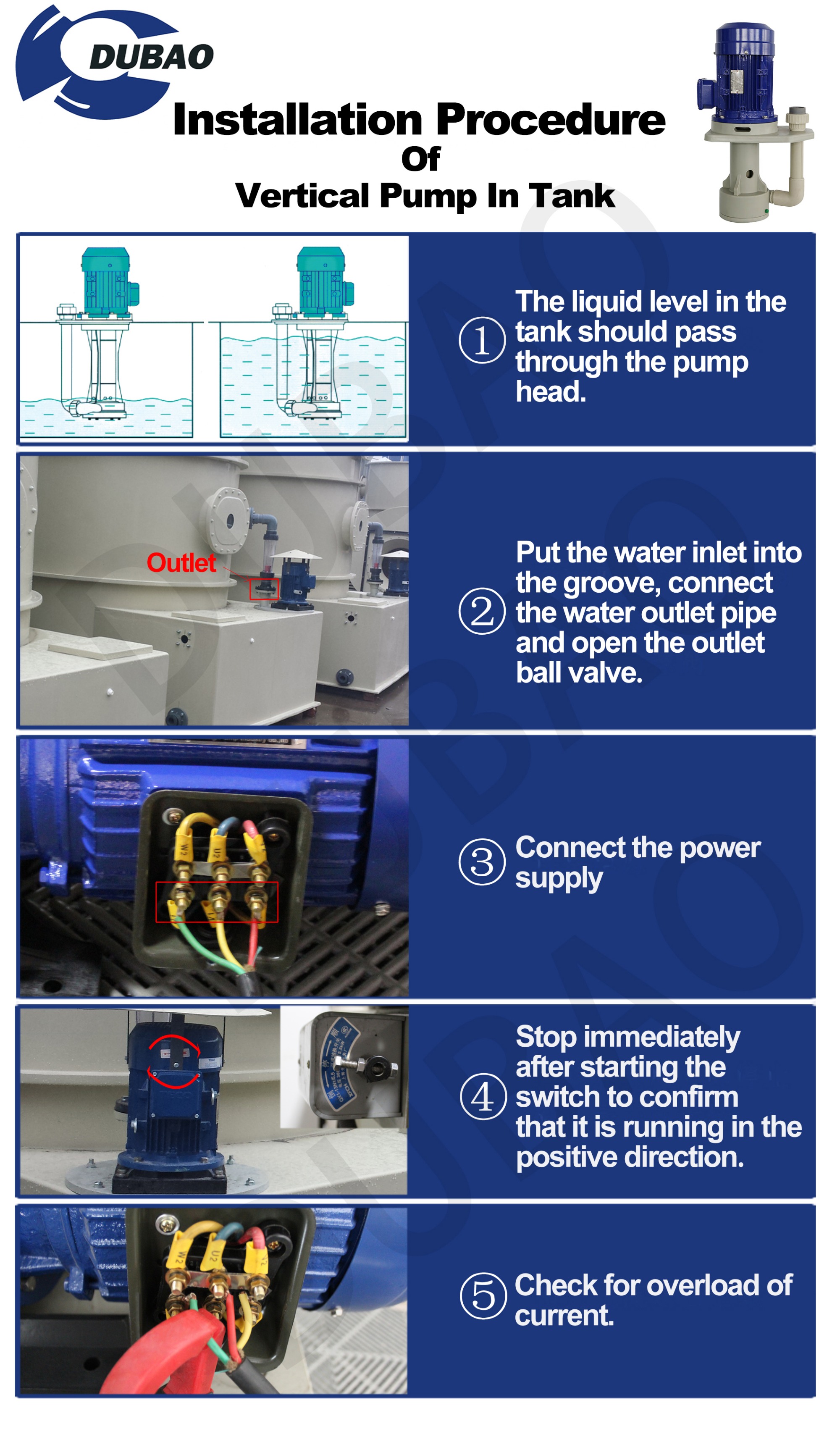Vertical Pump in Tank Installation Manual