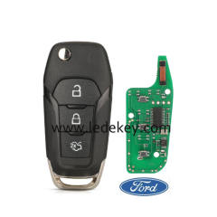 Ford 3 button remote key with 49 Chip 433Mhz FCC ID:DS7T-15K601-B