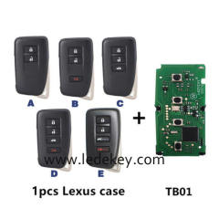 For Toyota KEYDIY TB01 Remote Smart key for Toyota LAND CRUISER/CROWN ROYAL/CROWN KLUGER/TUNDRA with 8A chip Support Board 0020 please choose key case style