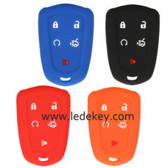 5 buttons Silicone key cover for CADILLAC (4 colors optional)