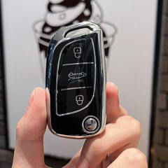 For Peugeot 3 button TPU protective key case, please choose the color