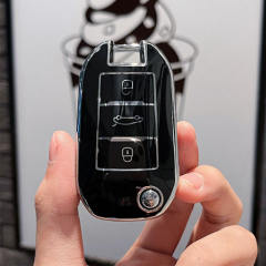 For Peugeot 3 button TPU protective key case, please choose the color