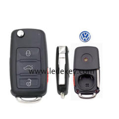 For VW Touareg 3+1 button flip remote key shell with panic button