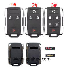 For Chevrolet GMC remote key shell with logo,the side part is silver color (Please choose model )