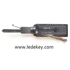 Original Yale-6 2-in-1 Pick & Decoder for YALE 6-Pin Rim Cylinder