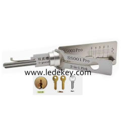 Original SS001 Pro 2-Groove Locksmith Tool 2-in-1 Pick for fire-proof door Residential Lock